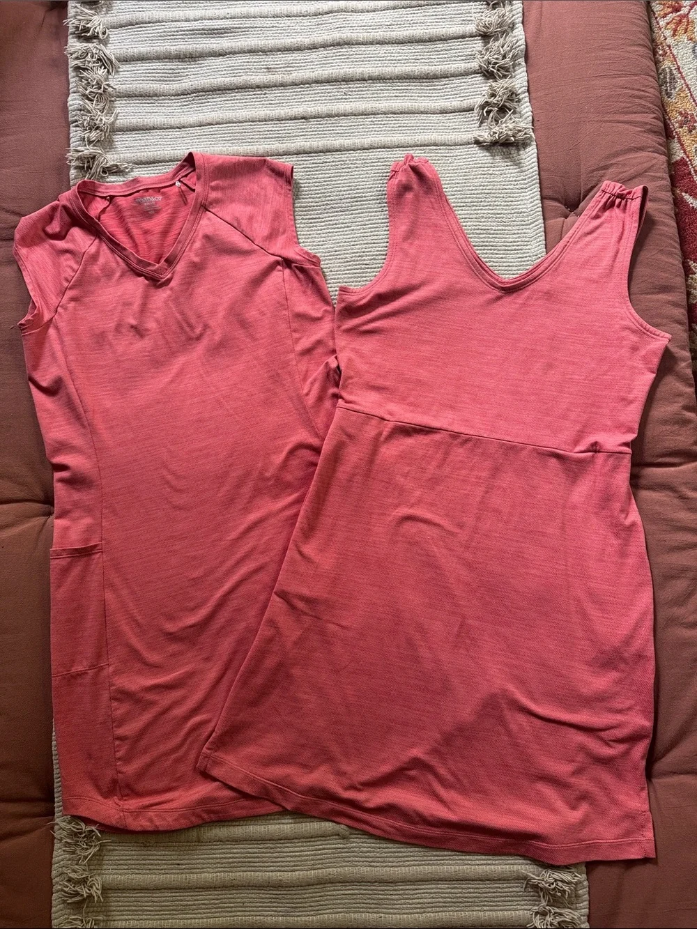 Toad&Co Tomboy tech dress cap sleeve coral salmon athletic women’s S NEW snags - Picture 12 of 12